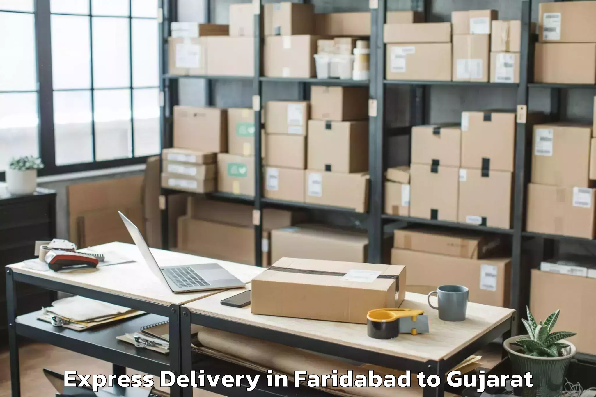 Book Your Faridabad to Deesa Express Delivery Today